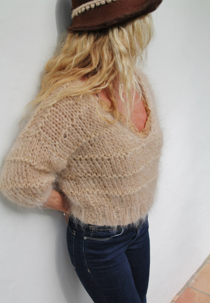 PULL MANCHES COURTES CAMEL