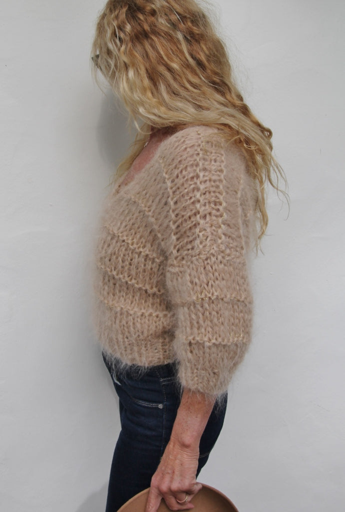 PULL MANCHES COURTES CAMEL