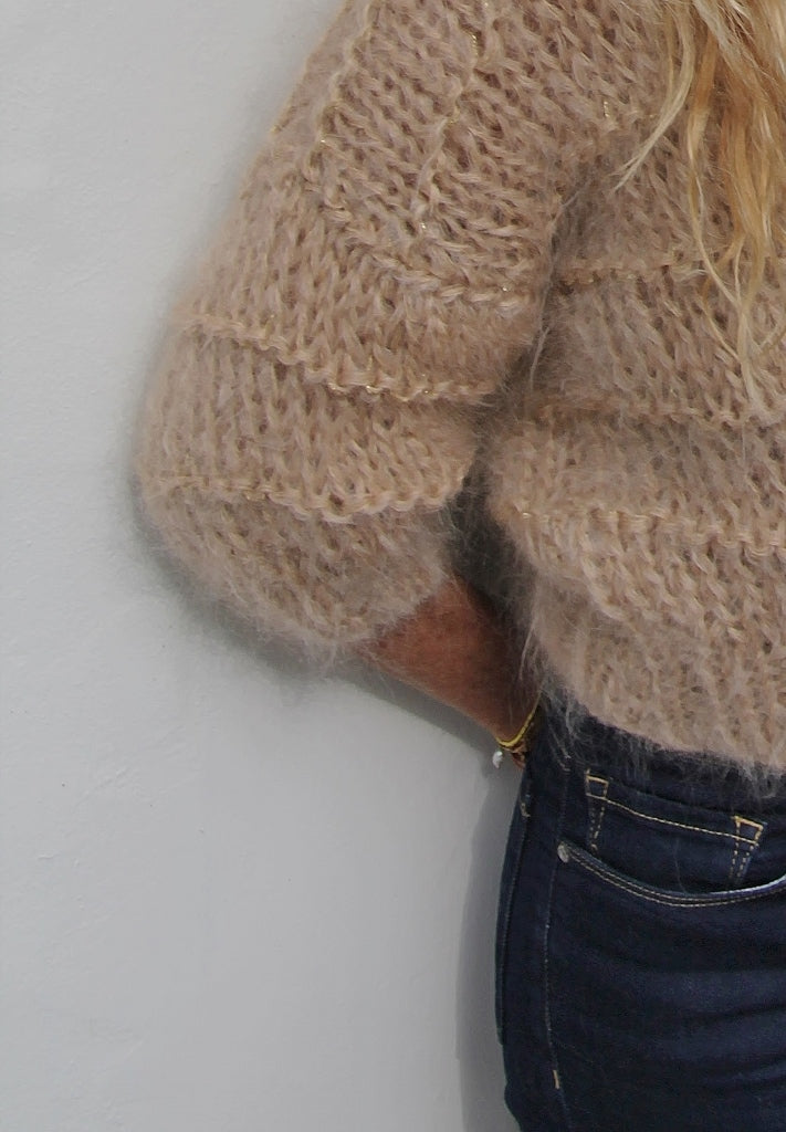 PULL MANCHES COURTES CAMEL