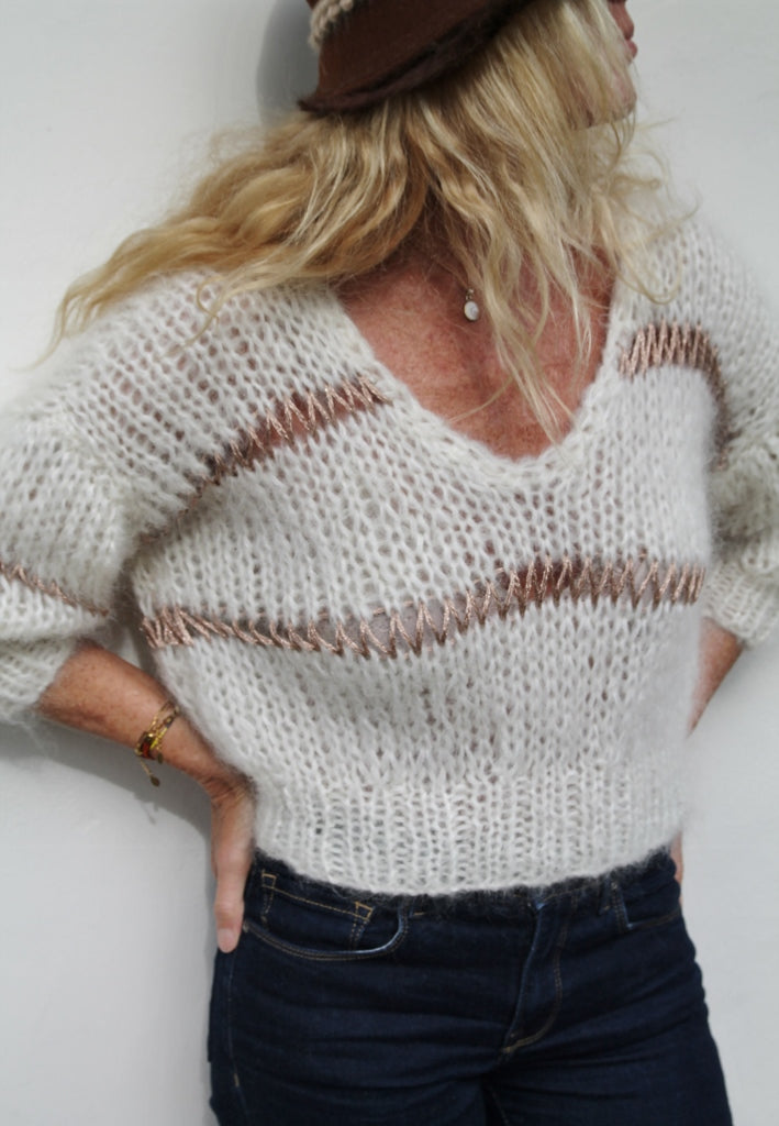 PULL ÉCRU/LUREX PATRIZIA