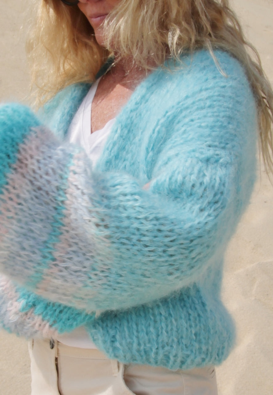GILET MOHAIR CIEL