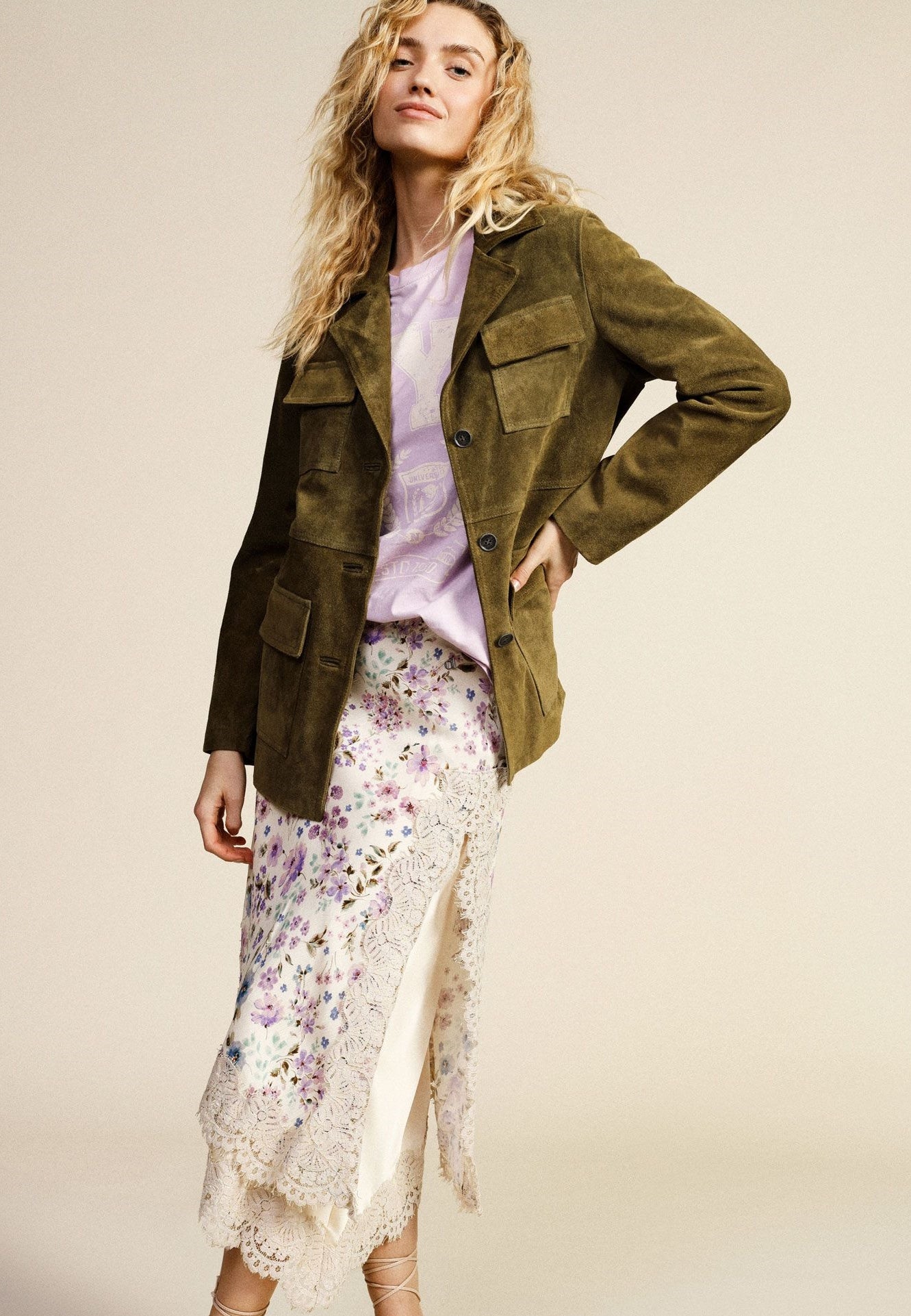 VESTE CHEMISE EN CUIR