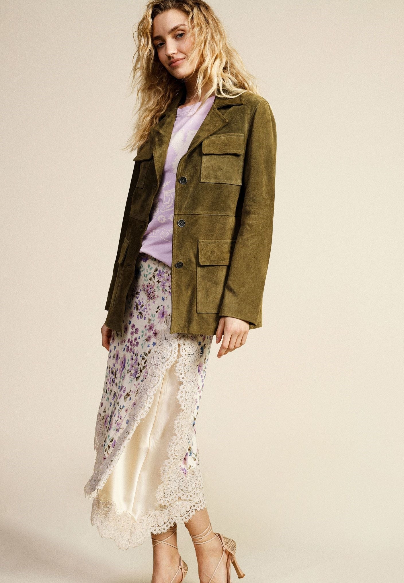 VESTE CHEMISE EN CUIR