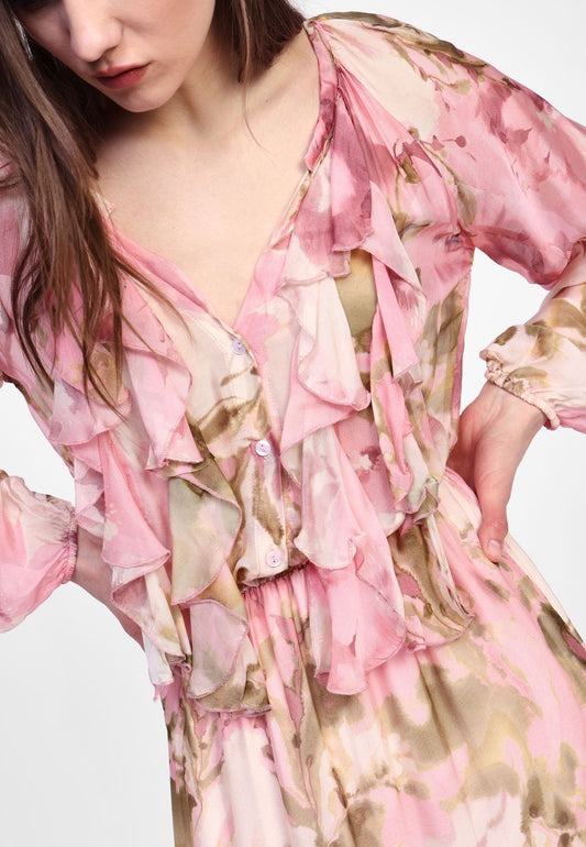 ROBE LONGUE À BOUTONS
