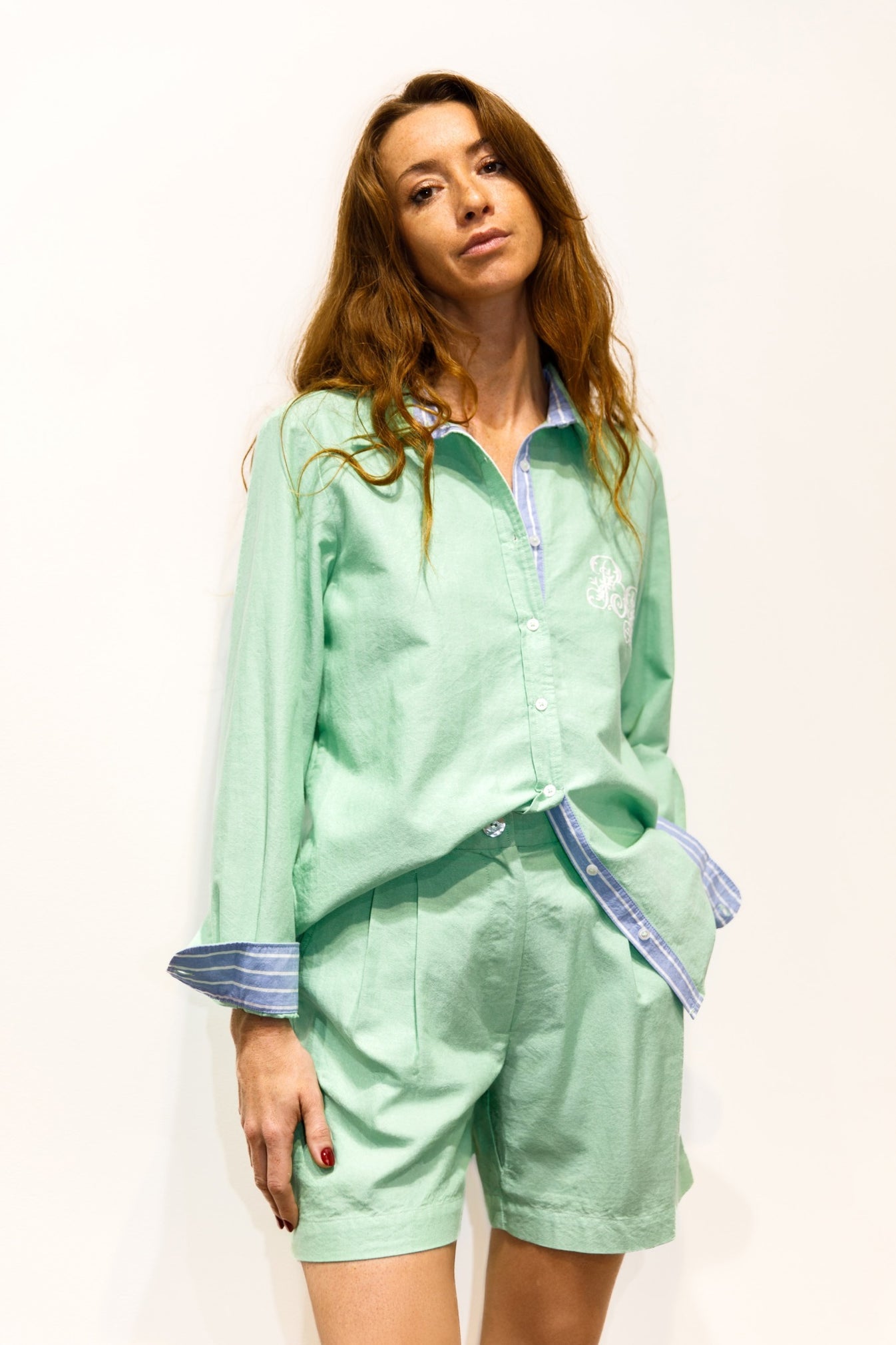 CHEMISE OXFORD MENTHOL
